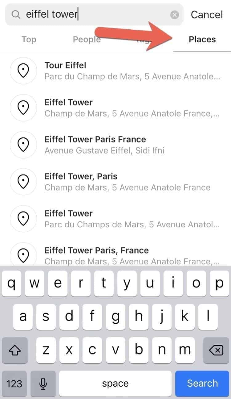 Instagram Location Search
