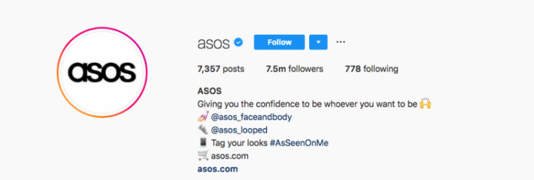 instagram business bio