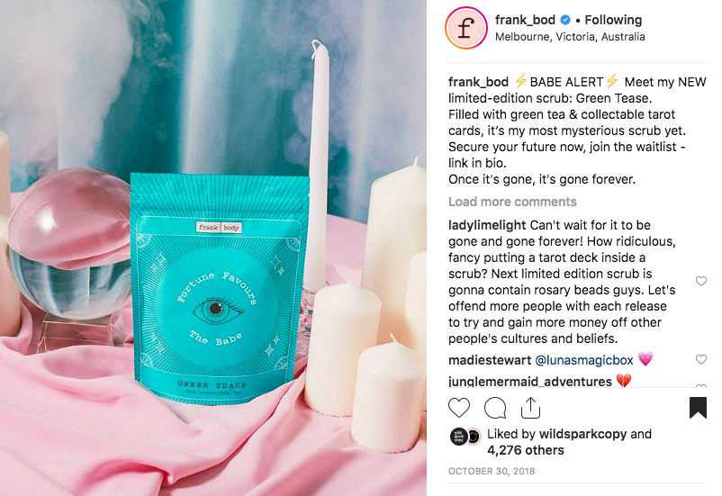 Frank Body's e-commerce campaign